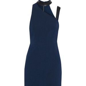 Alice + Olivia Jona Mock Neck Cutout Dress